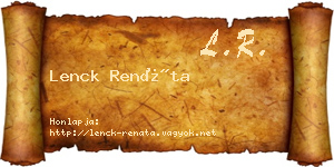 Lenck Renáta névjegykártya